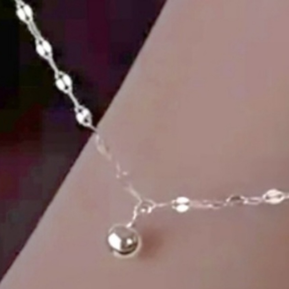 925 Sterling Silver ball pendant anklet NWT. Fast Ship.